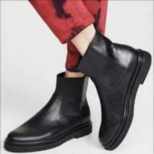 Vince Women's Black Leather Chelsea Bootie.  Sz: EU 37 / US 7